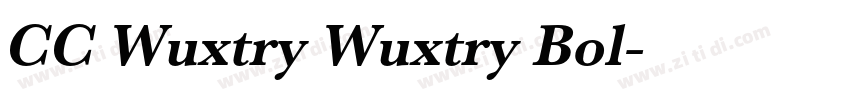 CC Wuxtry Wuxtry Bol字体转换